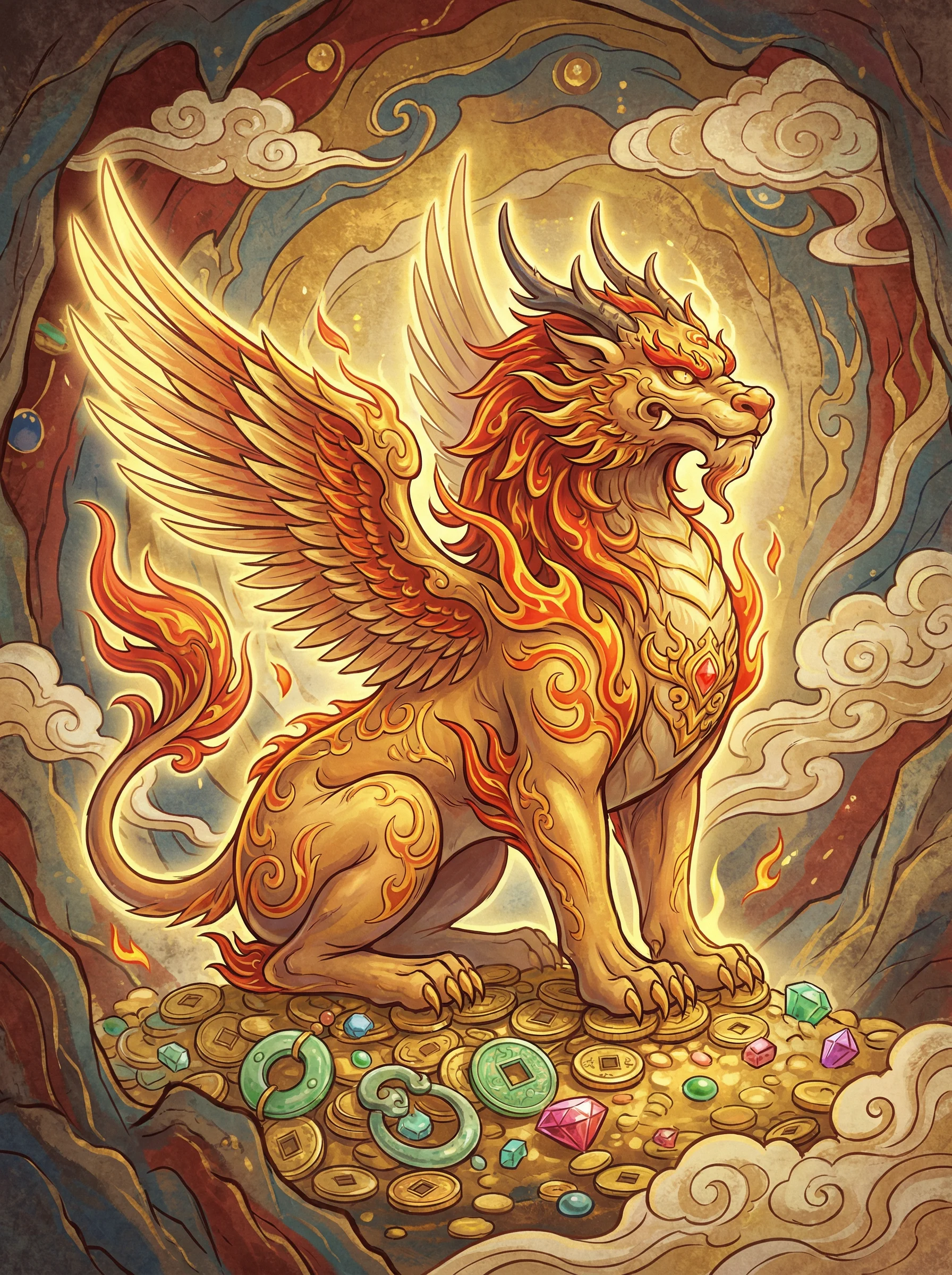 貔貅 - 九色 山海经瑞兽动漫